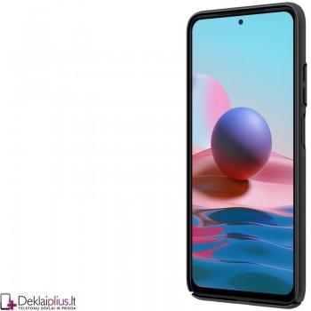 Nillkin Frosted shield plastikinis dėklas - juodas (telefonui Xiaomi Redmi Note 10/Note 10S/Poco M5S)